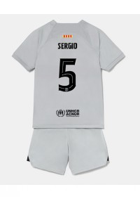 Barcelona Sergio Busquets #5 Babytruitje 3e tenue Kind 2022-23 Korte Mouw (+ Korte broeken)